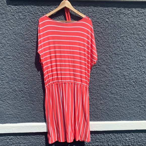 Coral jersey dress - Picture 2 of 3